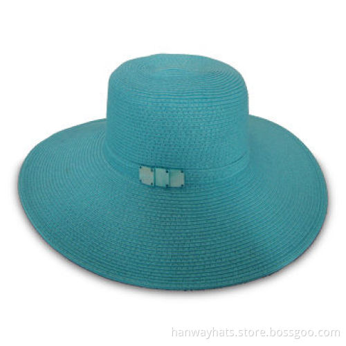 Lady's Paper Straw Floppy Hat with Shell Trim, Various Designs are Available
